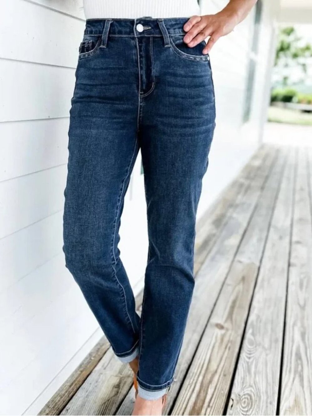 Judy Blue Jeans Women's Size 9 / 29 Boyfriend Fit JB82368DK Stretch Denim